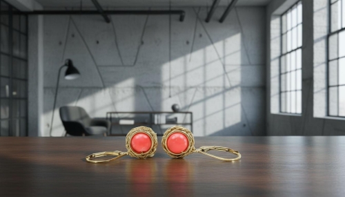 Cercei cu tortite leverback, Ichiban - Sweet Bamboo Coral